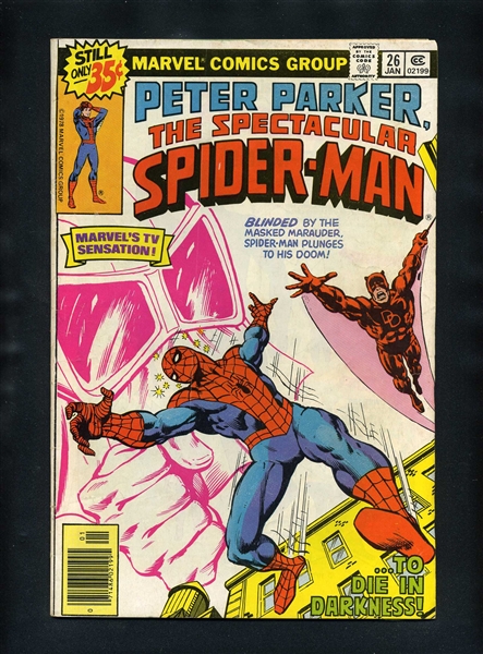 The Spectacular Spider-Man #26 VG 1979 Marvel Daredevil App Comic Book